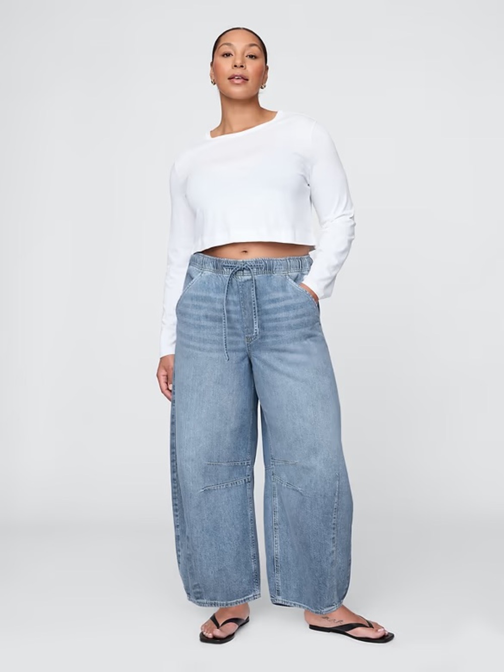 GAP Mid Rise UltraSoft Easy Horseshoe Jeans
